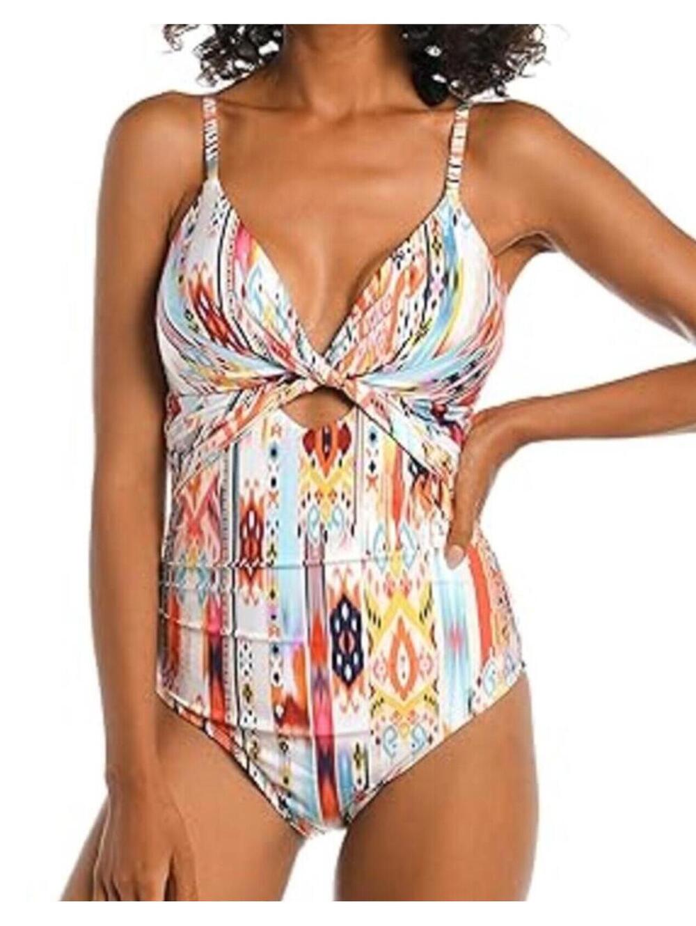 LA BLANCA NEW 'Desert Dream' Twist Keyhole one Piece Swimsuit Size 6 $130